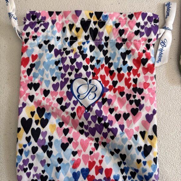 Brighton Cloth Jewelry Gift Bags Lot Of 3 Floral Hearts - Picture 4 of 7